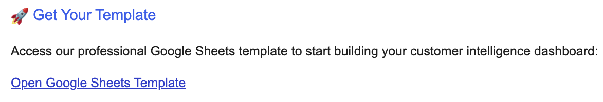 Email Template Link - Open Google Sheets Template